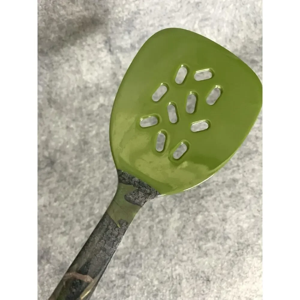 CB Outdoor Camping Spatula Green Camouflage Camping Cookware Durable Plastic